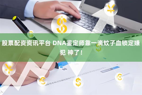 股票配资资讯平台 DNA鉴定师靠一滴蚊子血锁定嫌犯 神了！